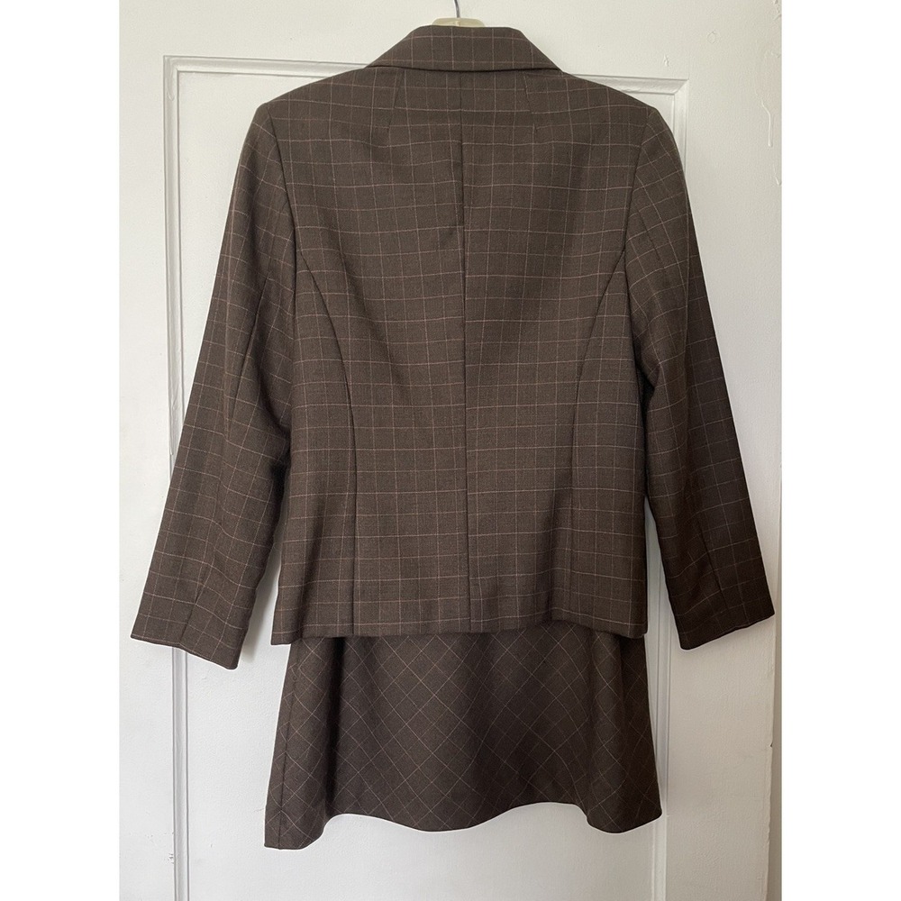 Pendleton Womens Vintage Brown 100% Virgin Wool Skirt Suit Set Sz 8 USA Academia - Picture 2 of 10